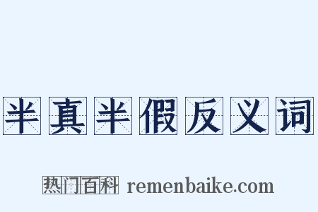 半真半假反义词是什么意思的图片